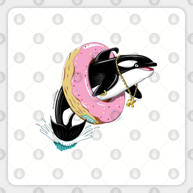 Portland Oregon Keiko Orca Tribute Magnet by BurchCreativeDesign